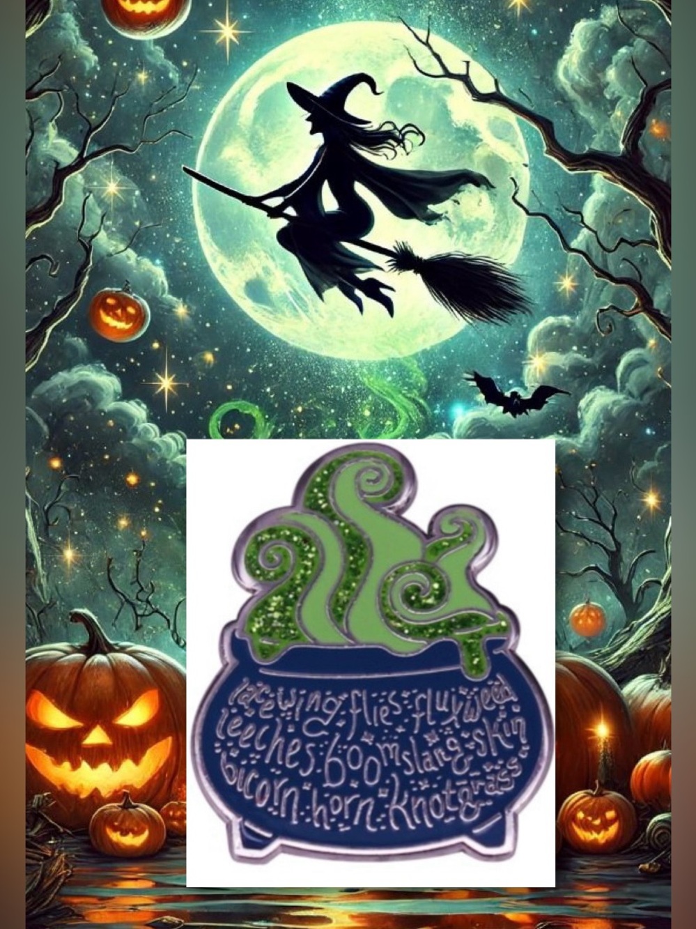 $2 Halloween Cauldron Enamel Pin $2 WITH ANY $10 ORDER OR MORE